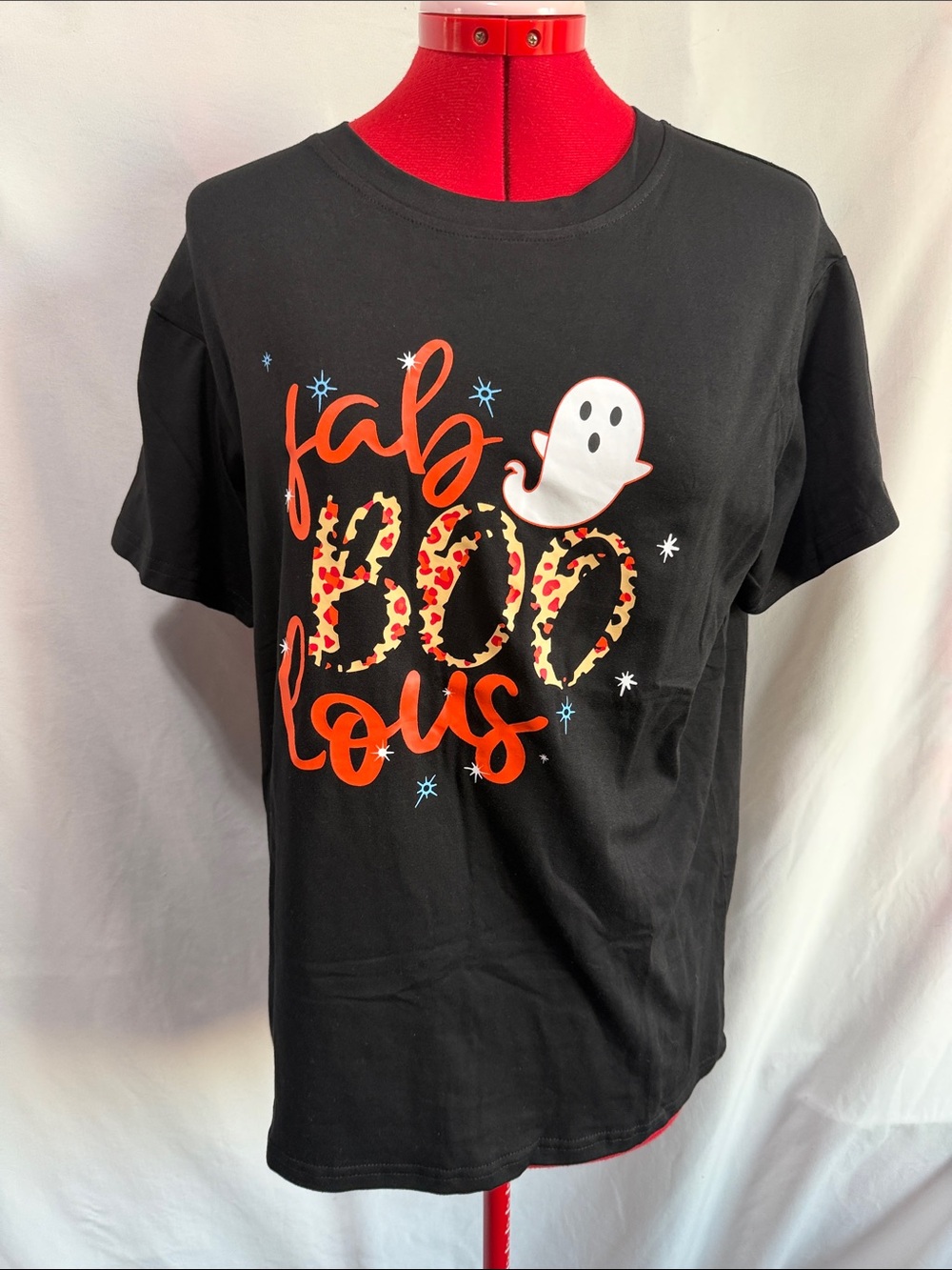 Black "Fab BOO Lous" Short Sleeve Halloween Tee